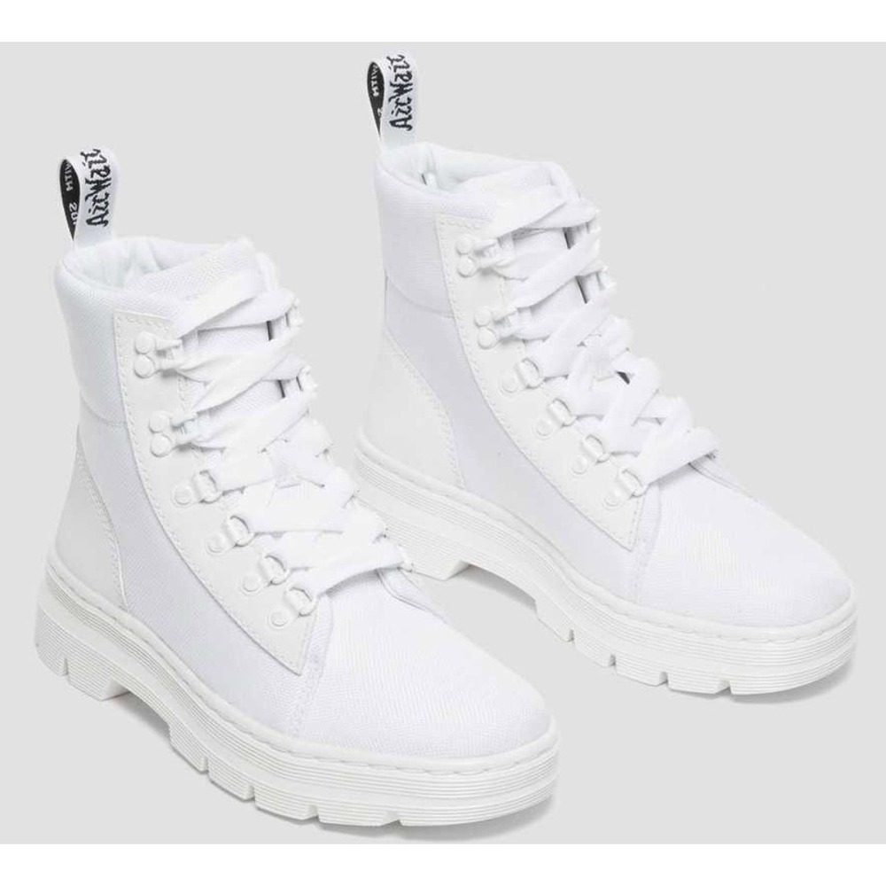 Dr. Martens Combs Tech White Womens Combat Lace Up Boots AW004 Size 6 Gorpcore